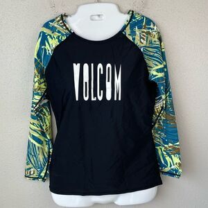 NWT Volcom Lend A Palm Swim Top Size L